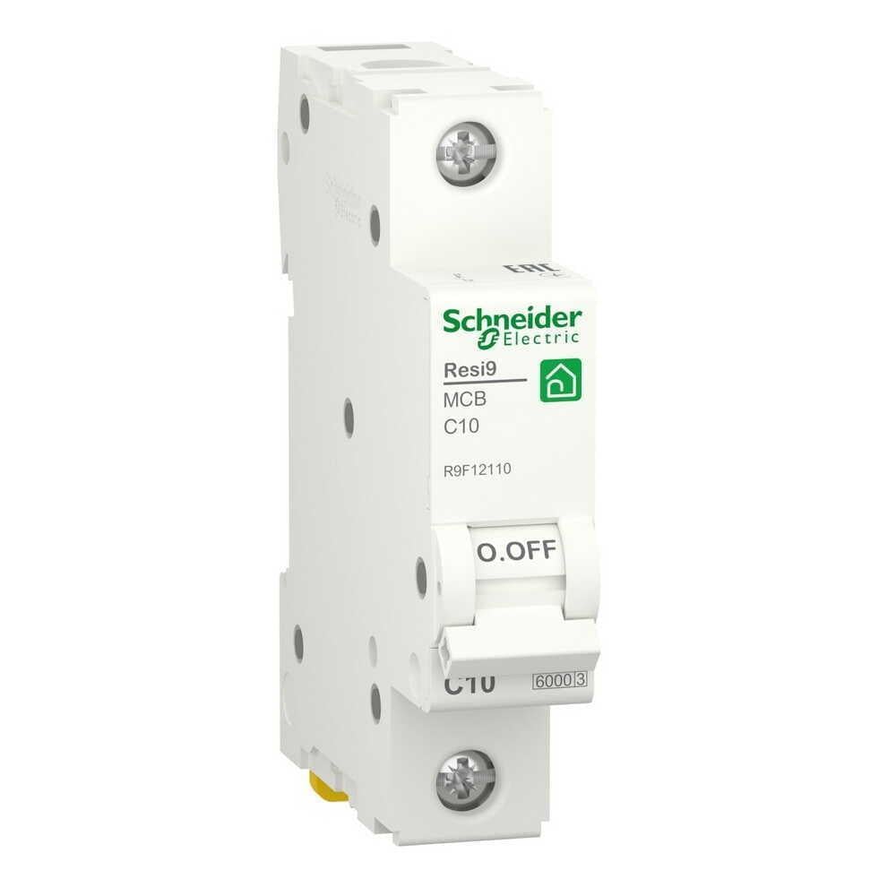Автоматический выключатель Schneider Electric 6 кА C 1P 10 А Resi9 (R9F12110)