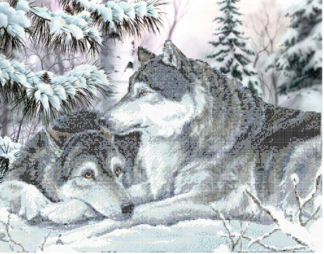 Схема для вышивки бисером Золотая Подкова Волки зимние (ЗПТ-005) Схема для вышивки бисером Золотая Подкова Волки зимние (ЗПТ-005)