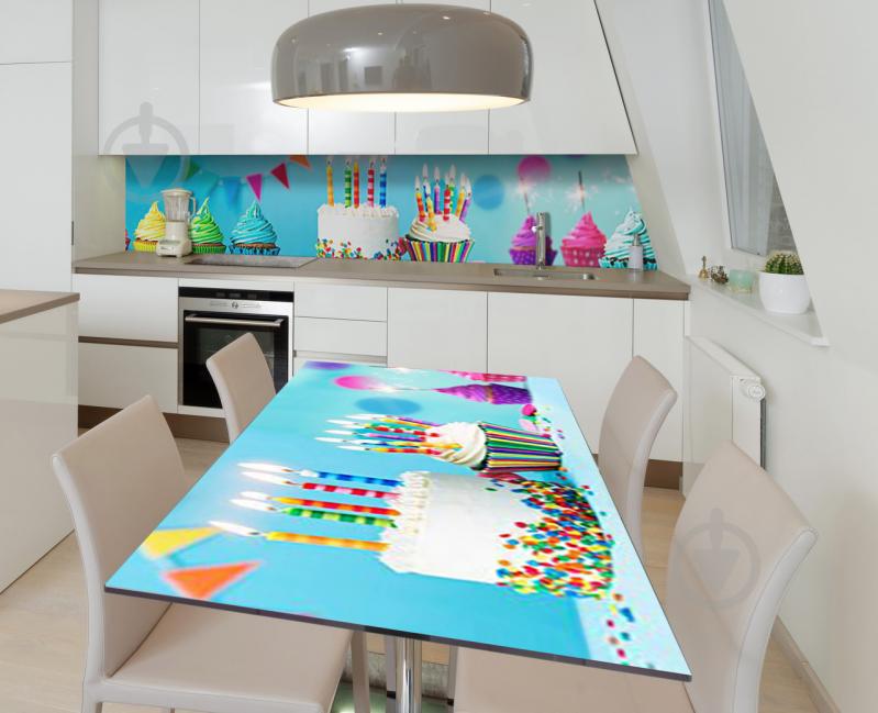 Наклейка 3Д виниловая на стол Zatarga «Именинный торт» 600х1200 мм (Z183331st)