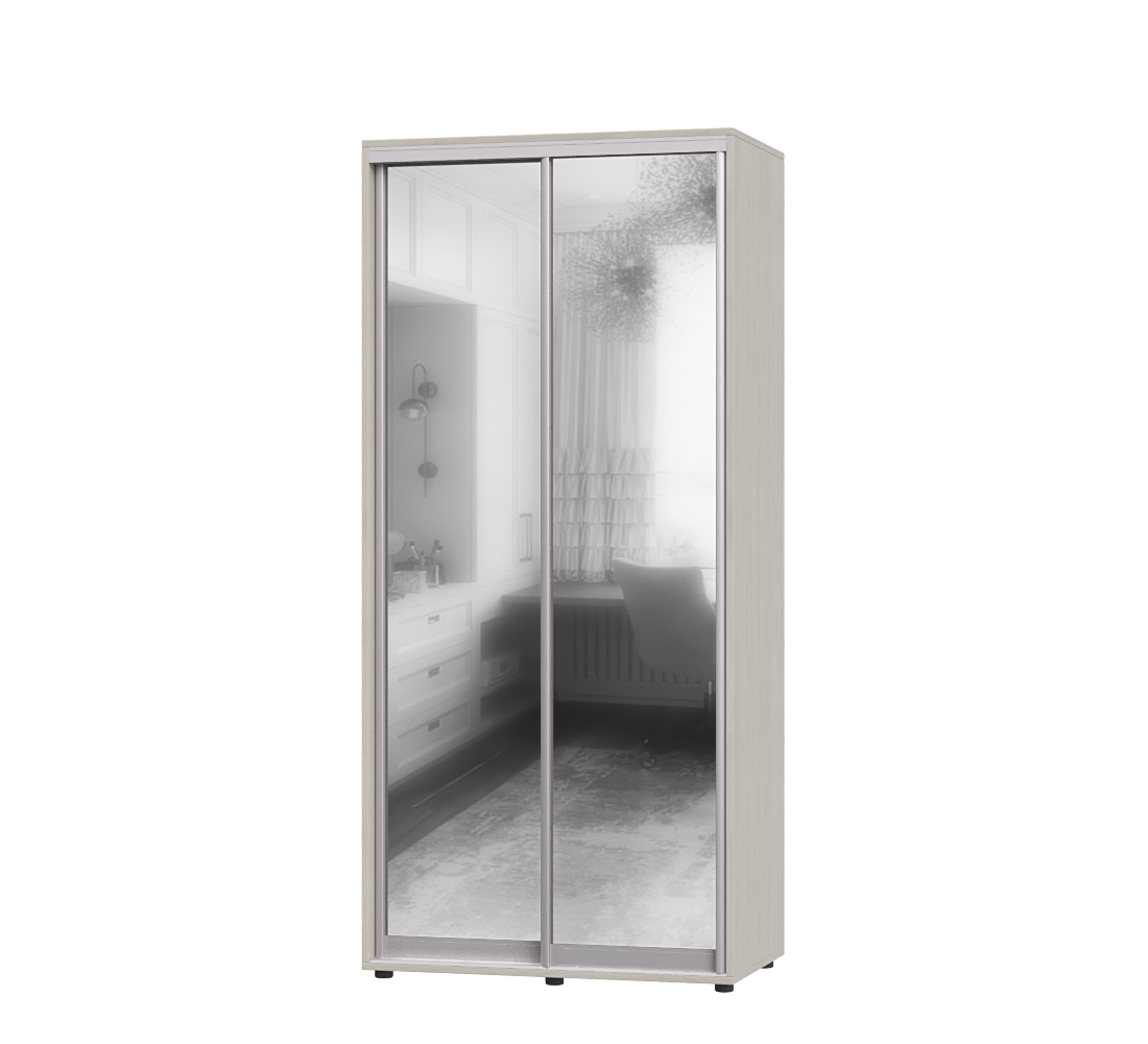 Шафа-купе з двома дверима Еверест ШК-01 100х60х220 см Шамоні Світлий (06812) Шафа-купе з двома дверима Еверест ШК-01 100х60х220 см Шамоні Світлий (06812)