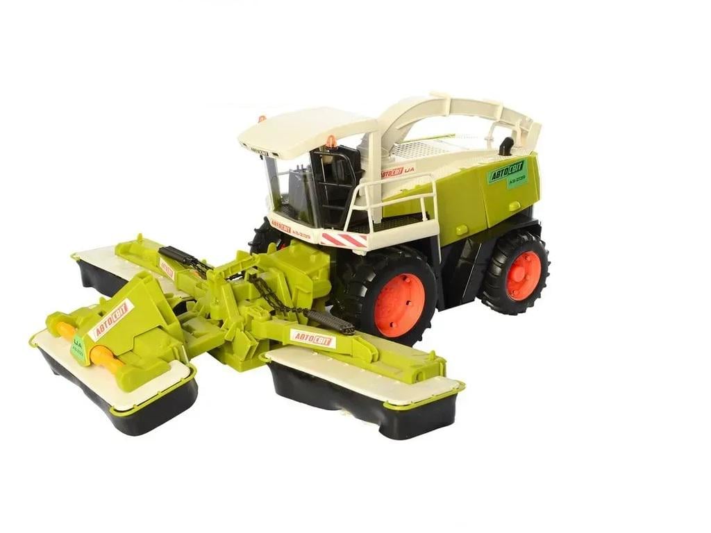 Іграшковий комбайн АвтоСвіт з потрійною косаркою з пластику 36 см Зелений (150-98-AS-2139)