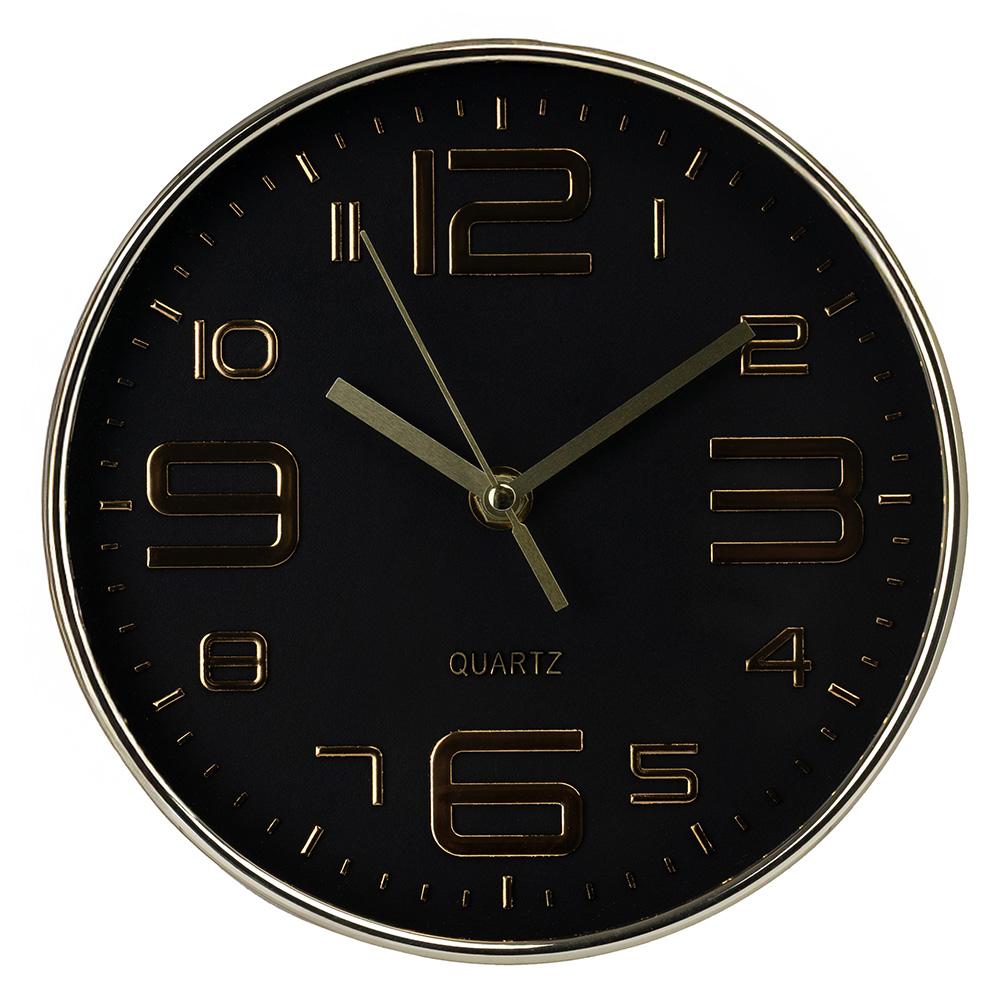 Часы Elisey Моментум 20 см Черно-золотой (2016-010)