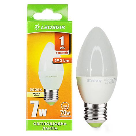 Светодиодная лампа Ledstar 3000К Е27 7W (24381354)
