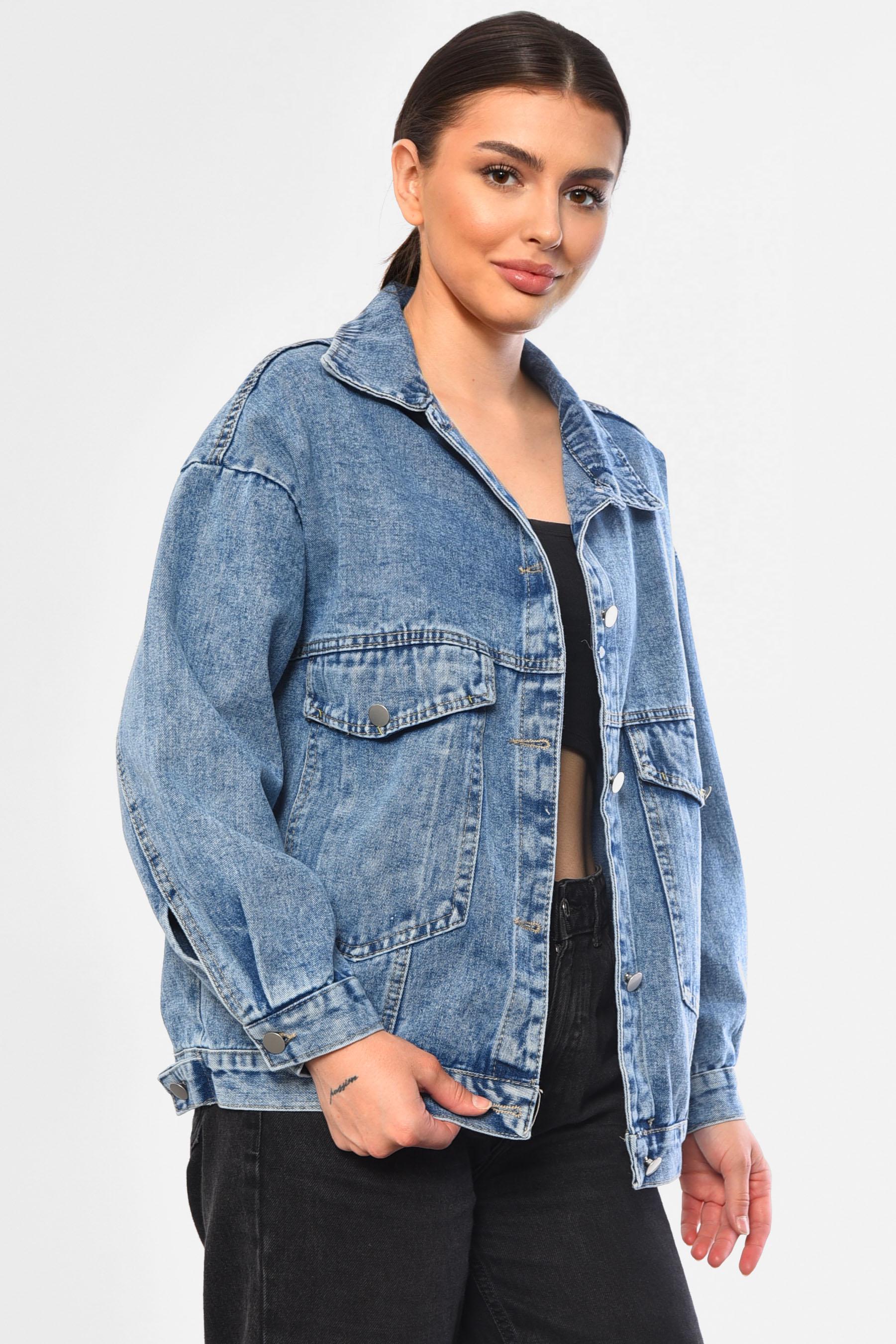 Джинсовка жіноча 2XL Синій (184222) - фото 2 Джинсовка жіноча 2XL Синій (184222) - фото 2