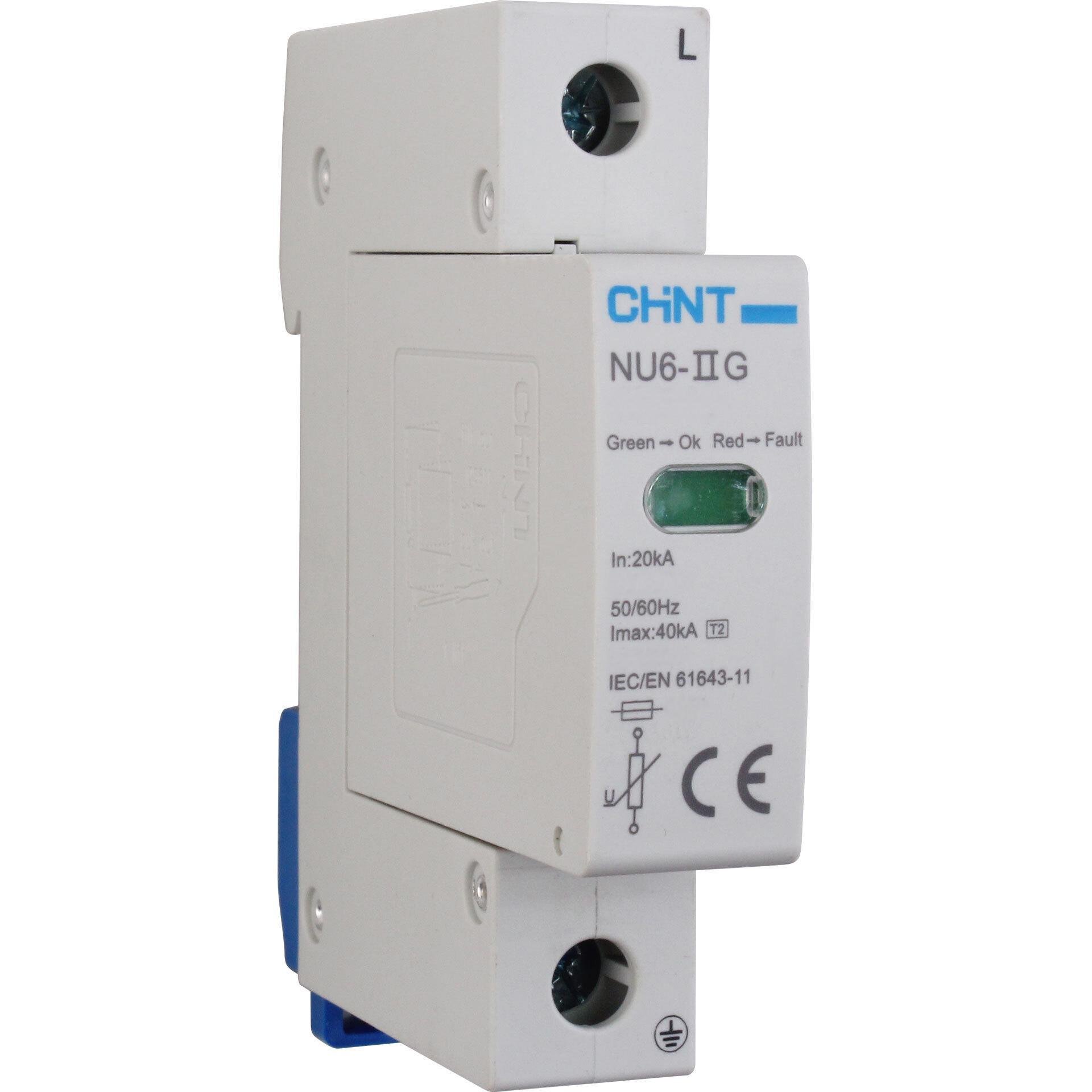 Ограничитель перенапряжения CHINT NU6-IIG 1Р 40 кА 385 В (252493)