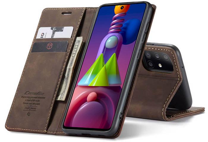 Чехол книжка с магнитом CaseMe на Samsung Galaxy M51 M515 Dark Brown (19951-05) - фото 2