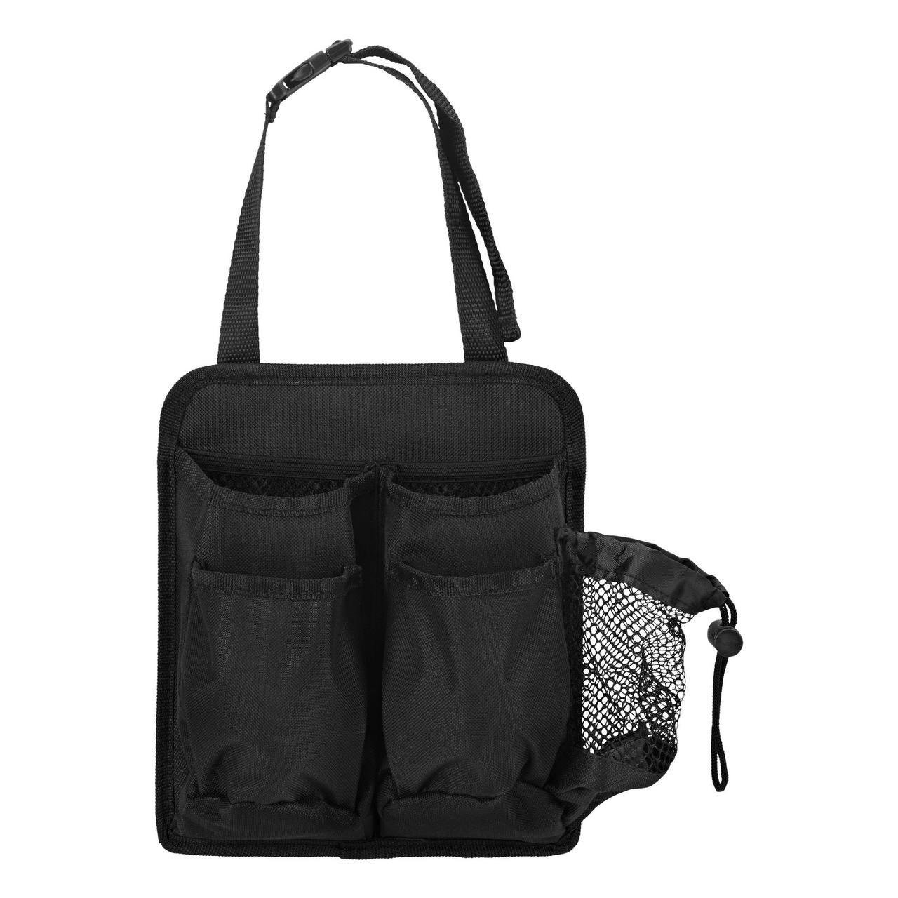 Органайзер автомобильный на спинку сиденья с держателем для бутылки Черный (9ec39482)