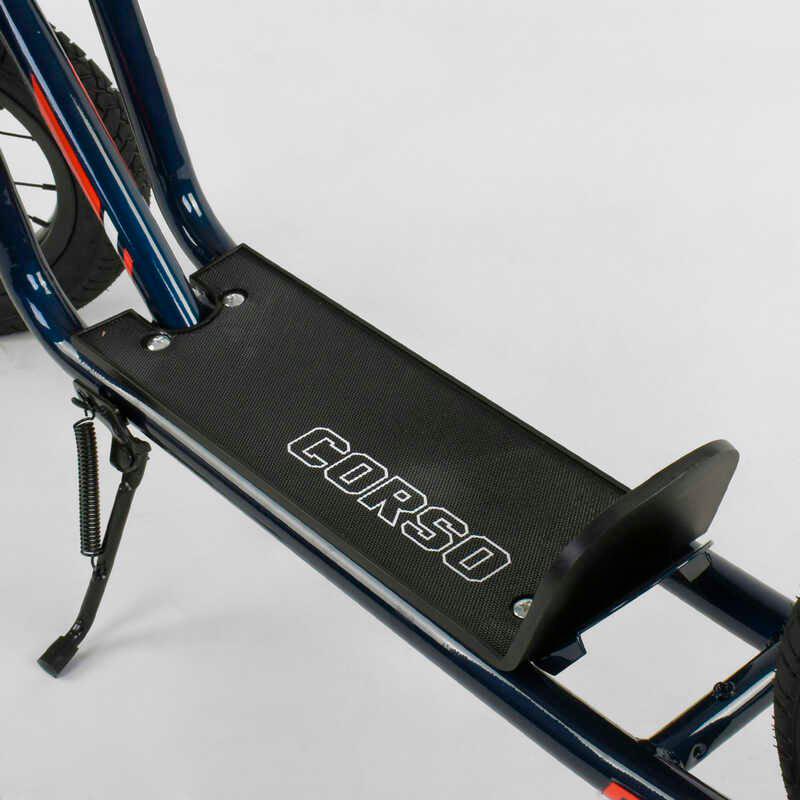 Самокат детский Corso надувные колеса 12/ручной передний тормоз Black (86798) - фото 2 Самокат детский Corso надувные колеса 12/ручной передний тормоз Black (86798) - фото 2