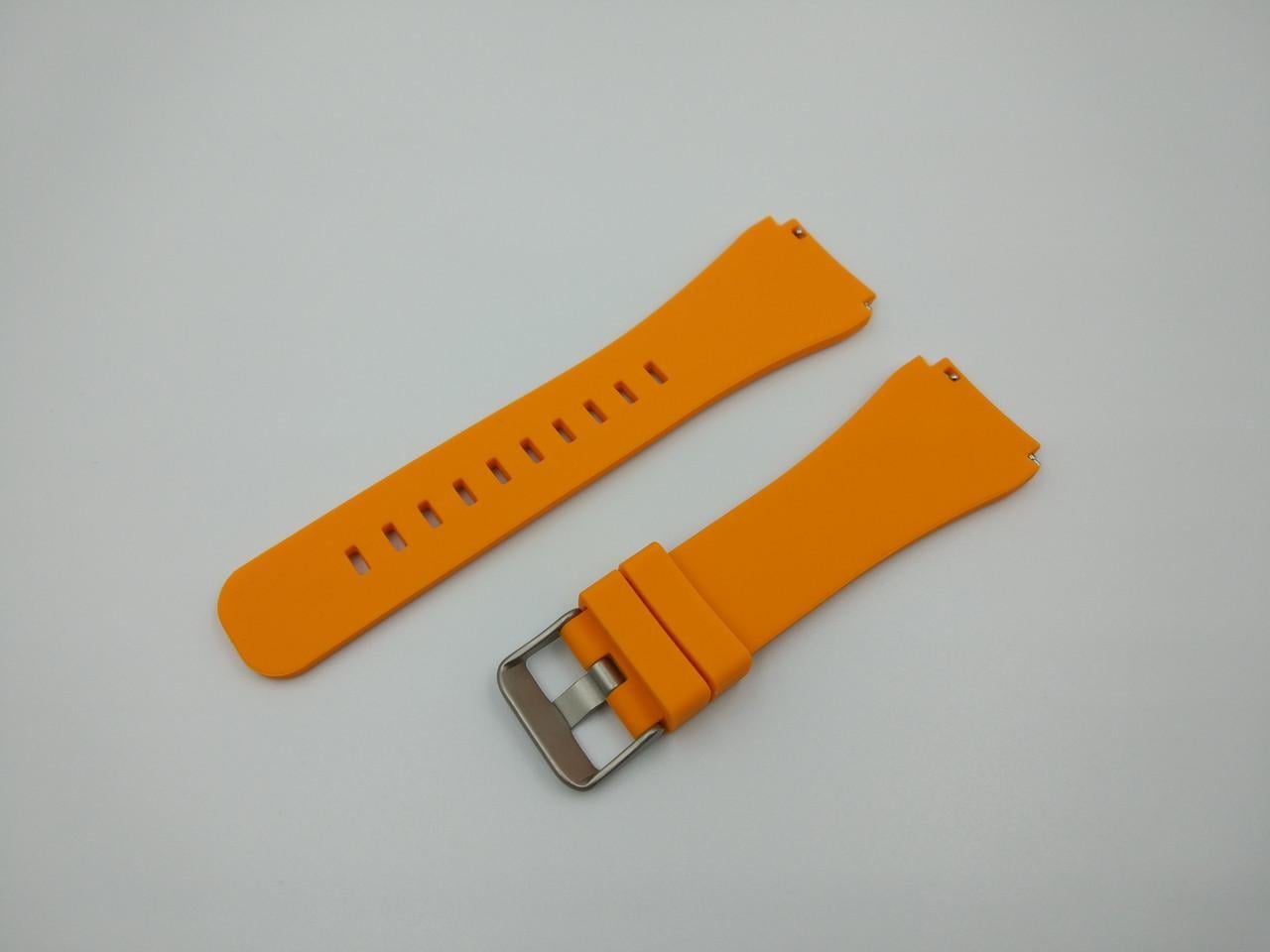 Ремешок для смарт-часов силиконовый SIKAI Classic Gear для 22 мм для Amazfit GTR 2 Pace Stratos/ рифленый Оранжевый (1637P)