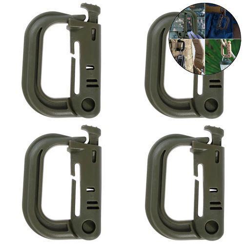 Карабін фіксатор D-подібний Tornado Grimloc MOLLE 4 шт. Green (11198489) - фото 2 Карабін фіксатор D-подібний Tornado Grimloc MOLLE 4 шт. Green (11198489) - фото 2