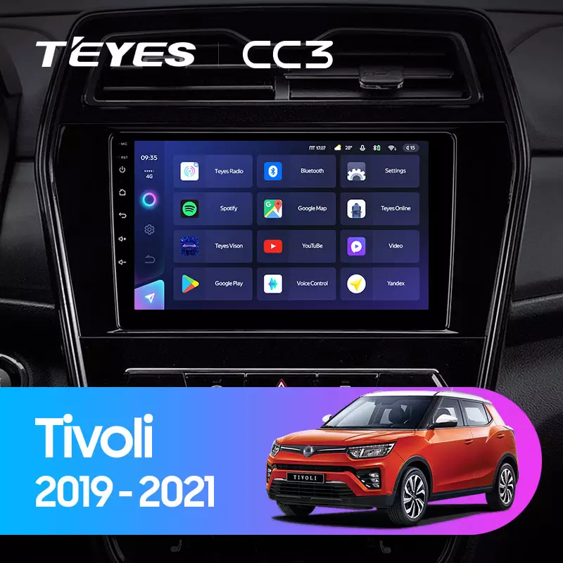 Автомагнитола штатная Teyes CC3 для SsangYong Tivoli 2019-2021 Android CC3 6+128G Wi-Fi+4G (1684800852) - фото 3