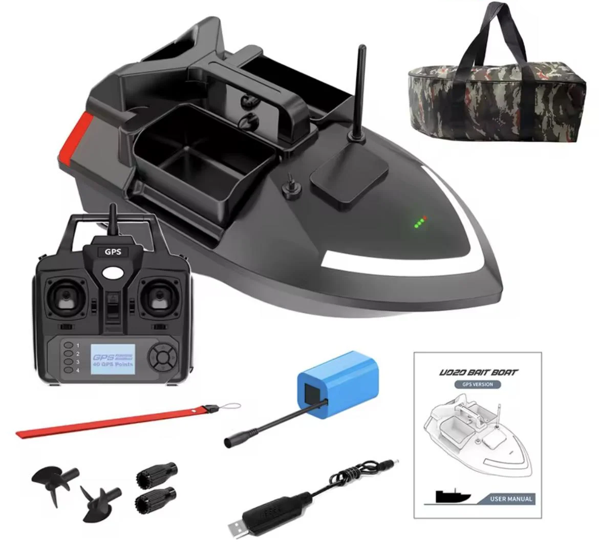 Лодка для рыбалки с GPS 500 м с сумкой для транспортировки и двумя аккумуляторами 40 точек Черный (27503864) Лодка для рыбалки с GPS 500 м с сумкой для транспортировки и двумя аккумуляторами 40 точек Черный (27503864)