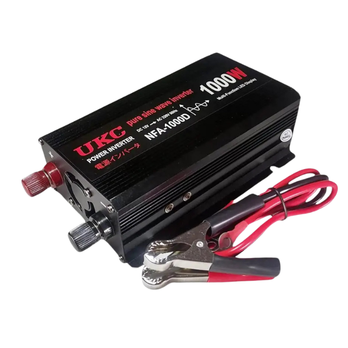 Преобразователь напряжения AC-DC 12-220V NFA-1000D с чистой синусоидой 1000W LED дисплей (UKC -RB-299)