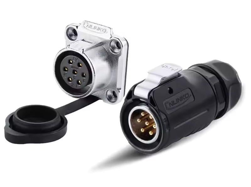 Разъем герметичный Cnlinko LP-20-C07PE-01-022 LP-20-J07SX-03-401 штекер/розетка 7 pin IP67 (2734640111)
