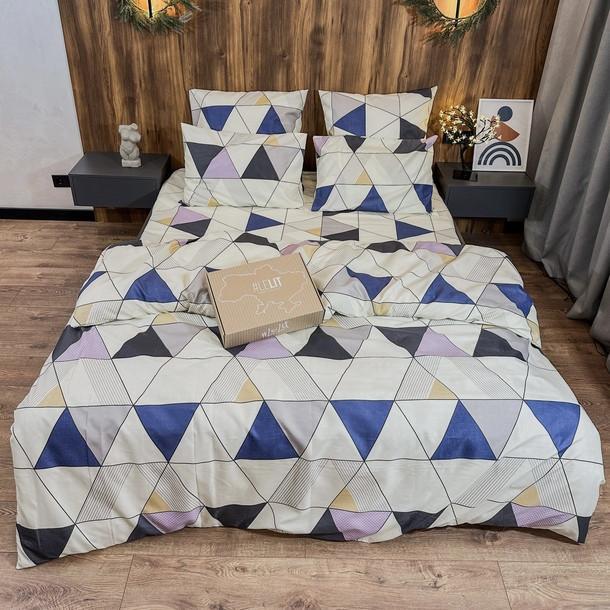 Постільна білизна Lelit полікотон полуторний Бежевий з принтом (P-0087)