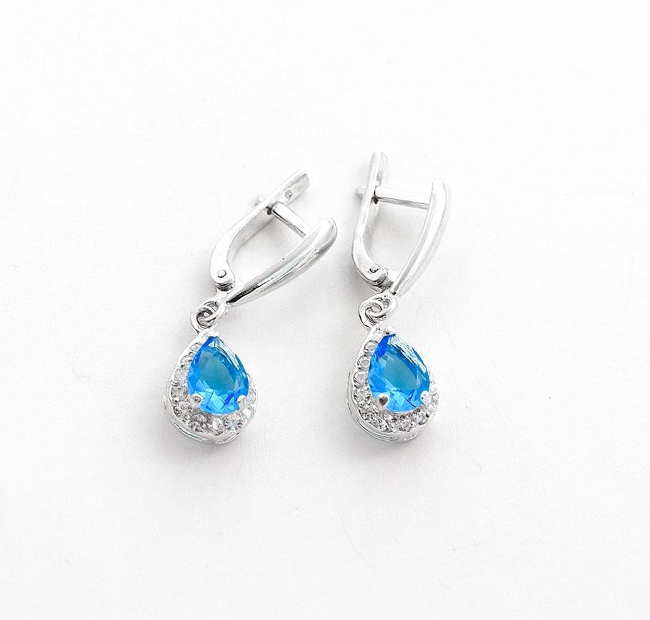 Сережки срібні висячі Maxi Silver 8092 Краплі (88092)