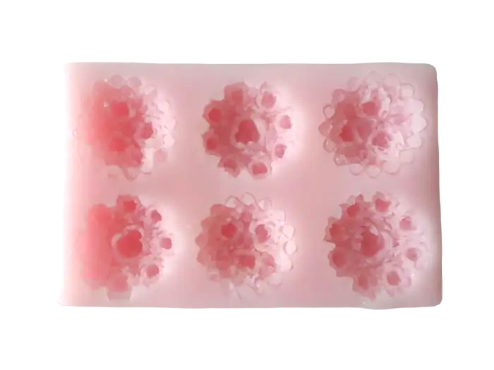 Молд кондитерский для мастики и шоколада Снежинки силиконовые 9,5x6 см (15472)