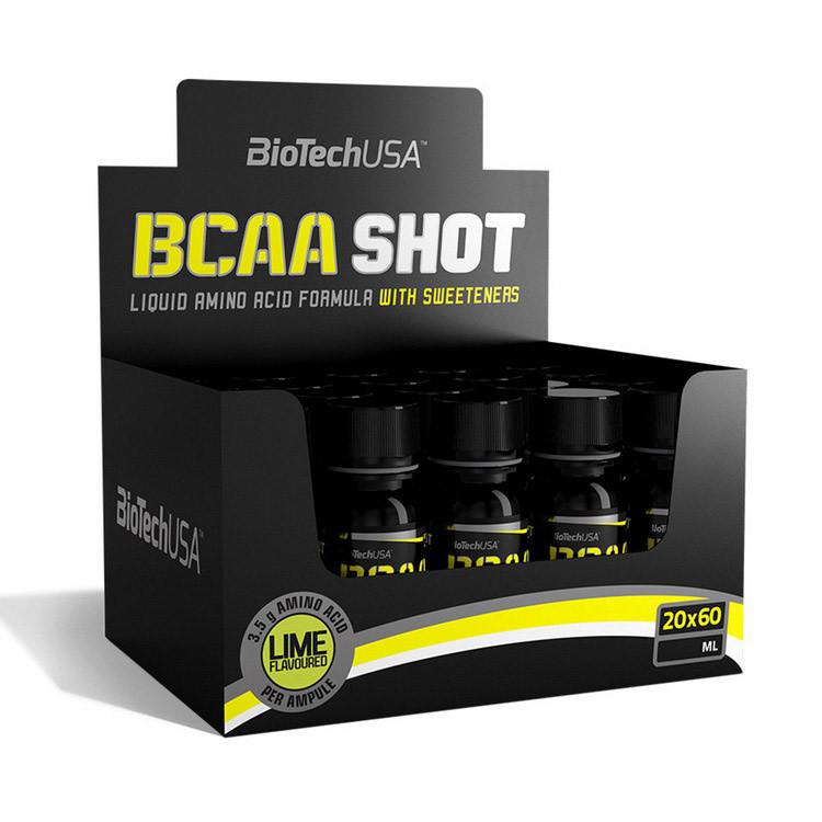 Амінокислоти BioTech USA BCAA Shot Zero Carb 20x60 мл Лайм (08743-01)