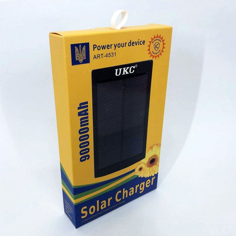 Повербанк UKC Solar 4531 із сонячною панеллю та лампою 90000 mAh (13466024) - фото 13