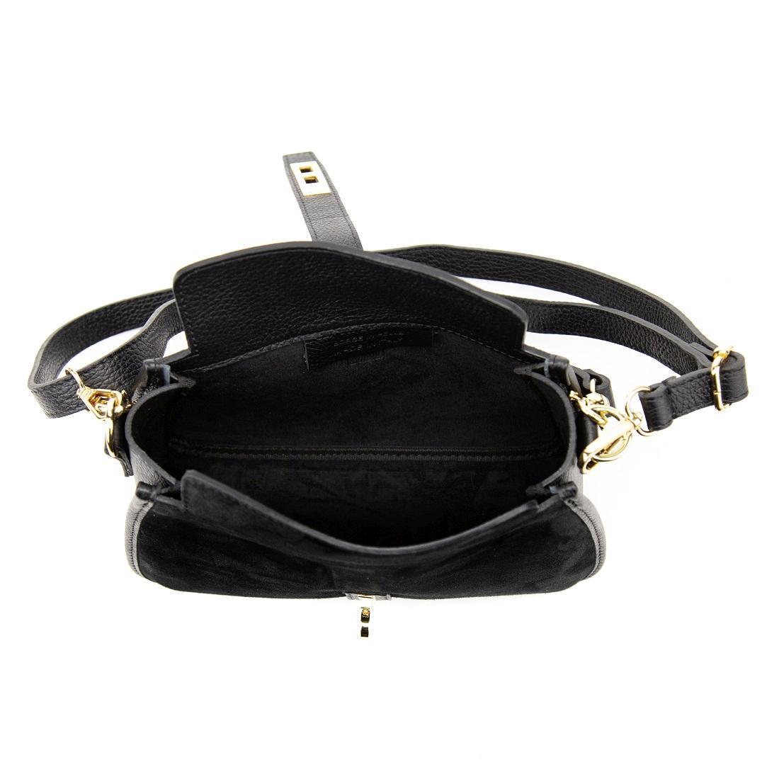 Жіноча сумка замшева Firenze Italy F-IT-9895A Чорний (2776862238) - фото 2 Жіноча сумка замшева Firenze Italy F-IT-9895A Чорний (2776862238) - фото 2