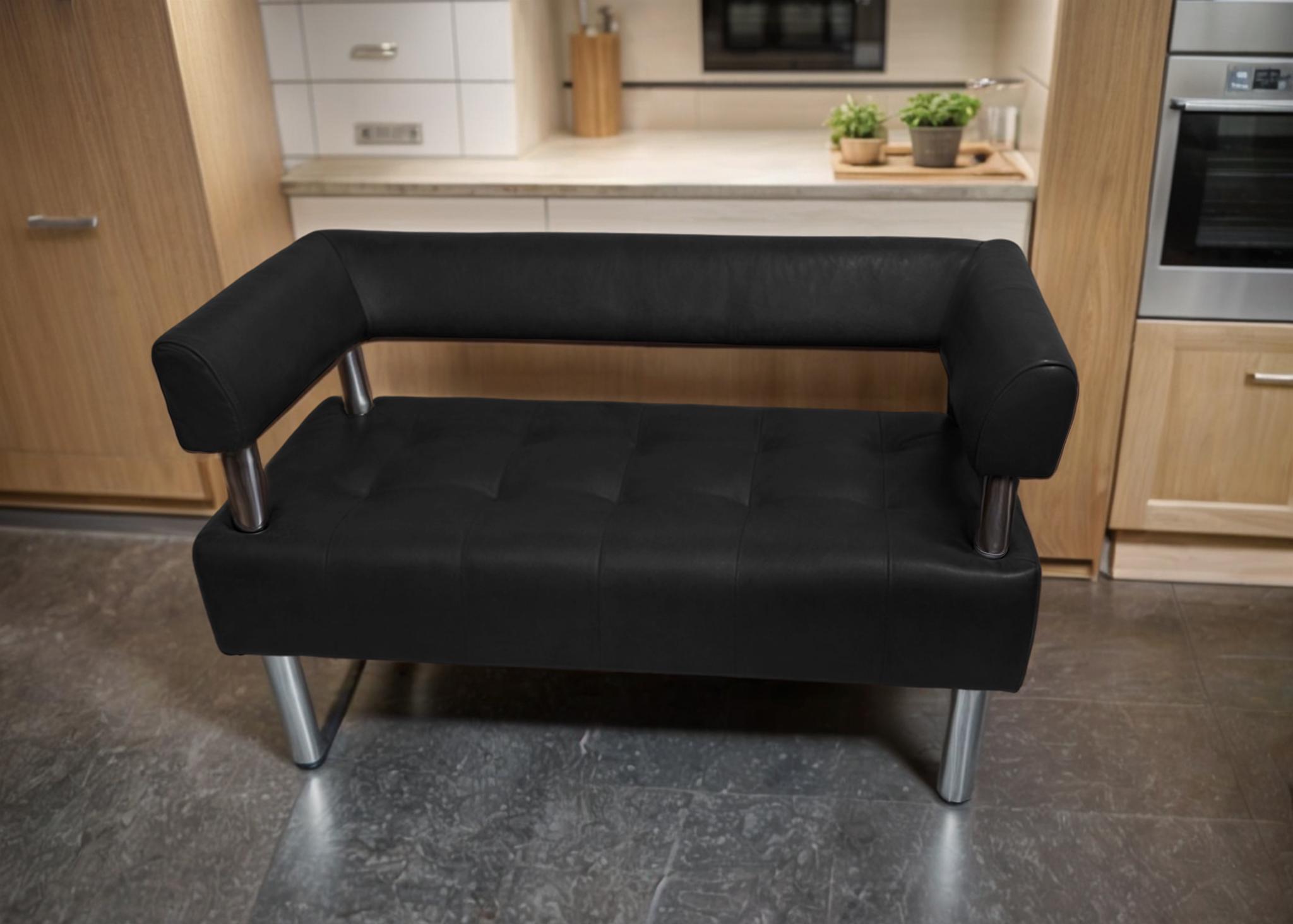 Диван офісний Tobi Sho Комфорт зі спинкою та підлокітниками 1000x530x750 мм шкірозамінник Чорний (2230) - фото 2 Диван офісний Tobi Sho Комфорт зі спинкою та підлокітниками 1000x530x750 мм шкірозамінник Чорний (2230) - фото 2