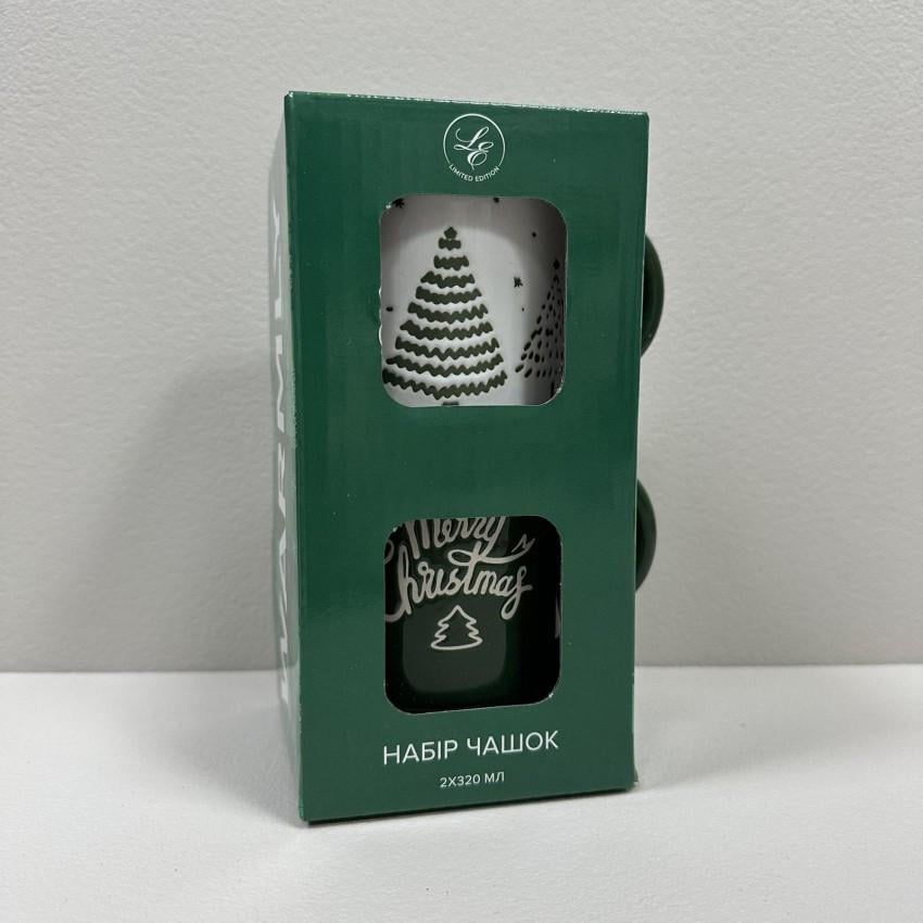 Набор керамических чашек Limited Edition TRSC-BH5019 NY Warmly 320 мл 9 см d 8 см 2 шт. Green-grey (2815966027) - фото 5 Набор керамических чашек Limited Edition TRSC-BH5019 NY Warmly 320 мл 9 см d 8 см 2 шт. Green-grey (2815966027) - фото 5