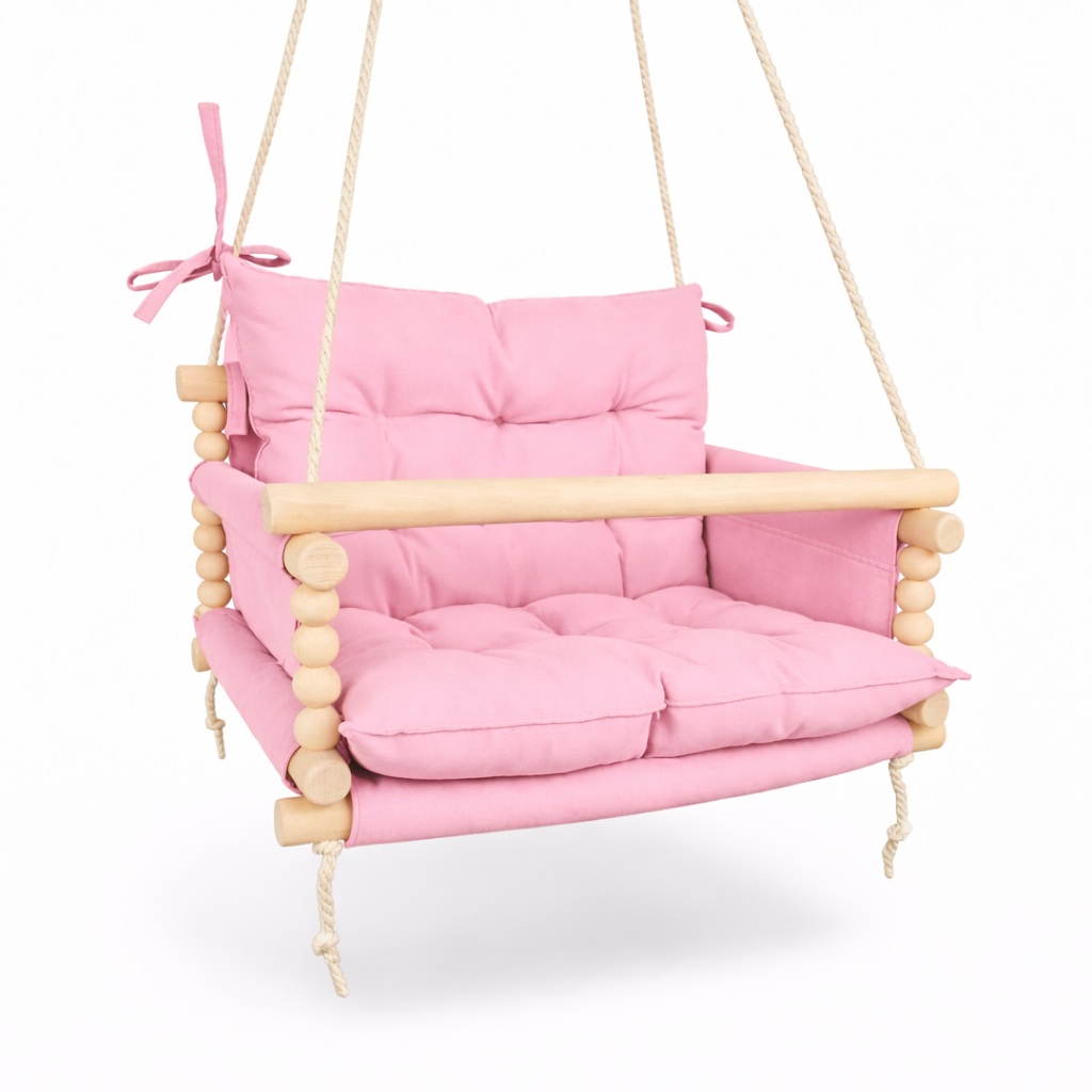 Детские качели подвесные Джуниор хлопок Розовый (gs-9119) Детские качели подвесные Джуниор хлопок Розовый (gs-9119)