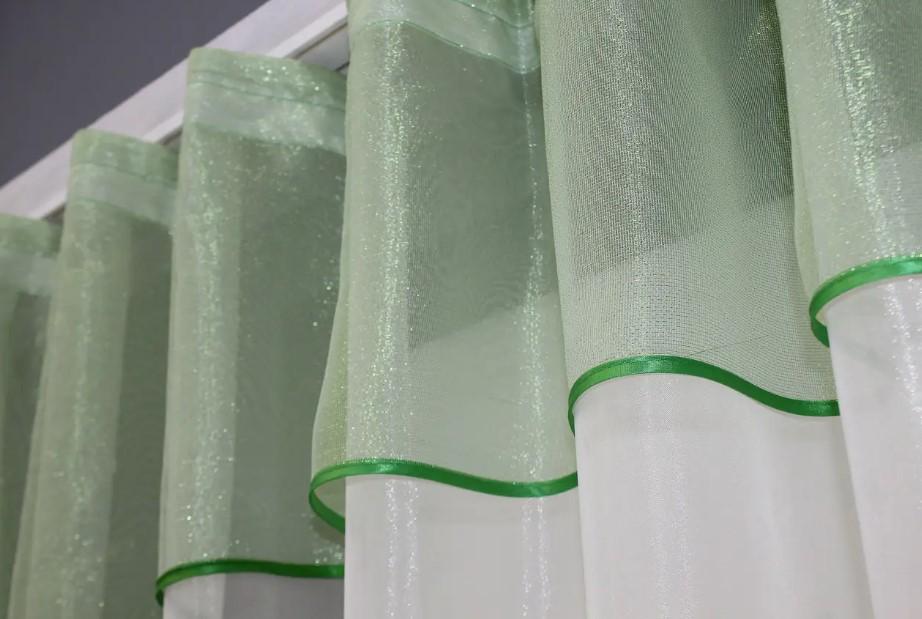 Тюль арка 280х170 см Молочный/Салатовый (036к) - фото 4