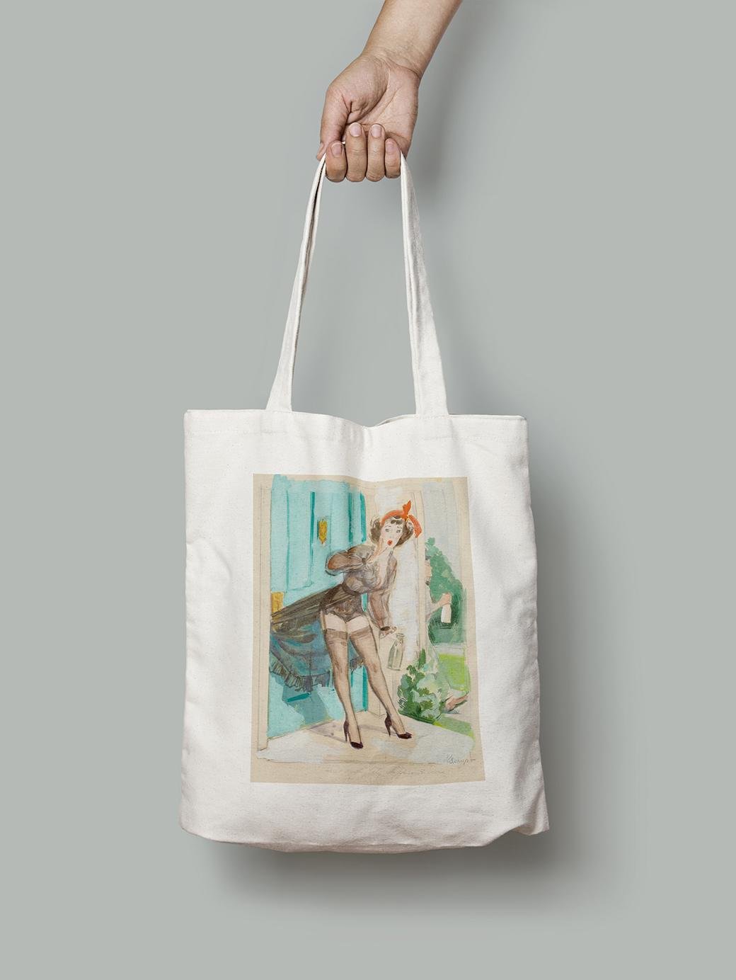 Эко-сумка Нет молока сегодня Роберт Кэмп шопер (pin_up010149_Bag)