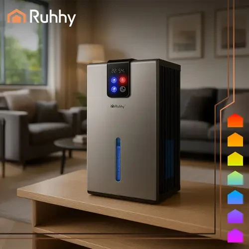 Осушувач повітря Ruhhy 26496 LED 2,2 л 1000 мл/добу гігрометр/пульт ДУ 90 Вт (26496) - фото 8 Осушувач повітря Ruhhy 26496 LED 2,2 л 1000 мл/добу гігрометр/пульт ДУ 90 Вт (26496) - фото 8