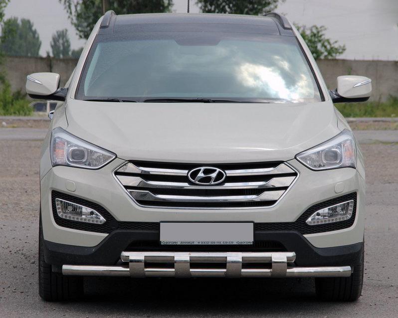 Передняя дуга ST015 CAN для Hyundai Santa Fe 3 2012-2018 гг. нержавеющая сталь Хром