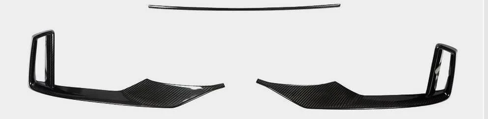 Накладки на передний бампер DDCarbon V1 для RS3 SD 2017-2020 для Audi A3 2012-2020 гг. карбон (132950)