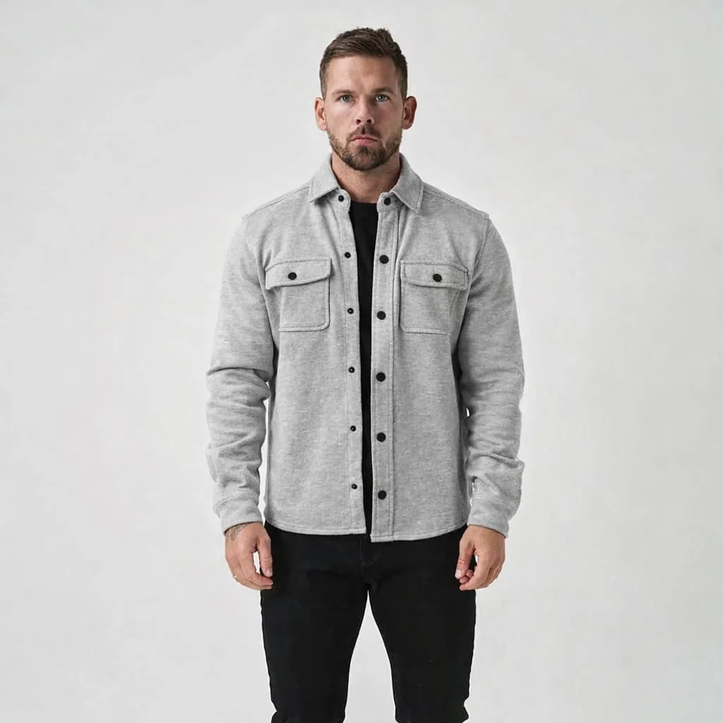 Рубашка мужская теплая DarpShirt 2XL Серый (2906)