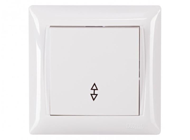 Выключатель одноклавишный проходной Luxel 3015 PRIMERA Белый (27551937)