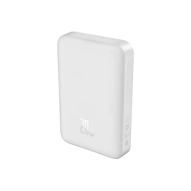 Повербанк BASEUS Magnetic Mini Wireless PPCX030002 Power Bank MagSafe 10000 mAh 20W 15W White - фото 3