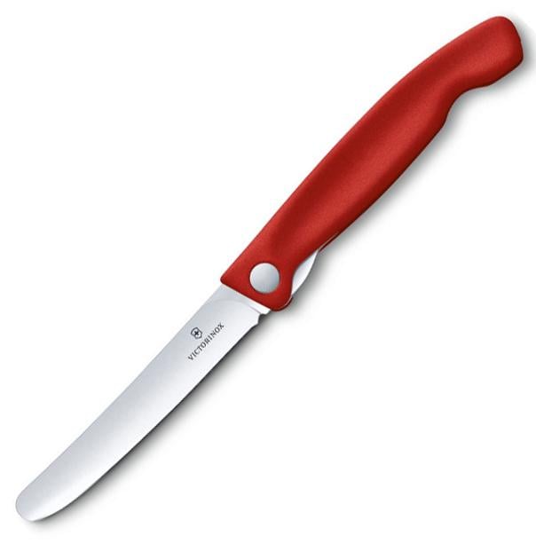 Кухонний ніж Victorinox Swiss Classic Foldable Paring з закругленою ручкою 11 см Червоний (58-79-Vx67801.FB)