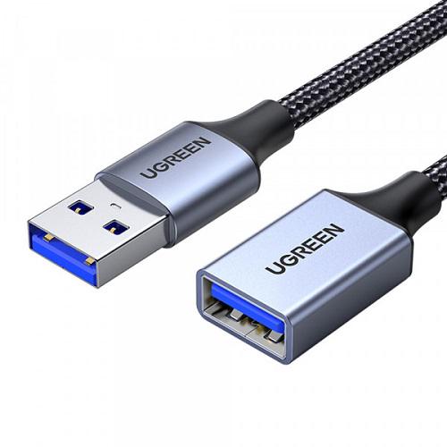Кабель-удлинитель UGREEN US115 USB 3.0 Extension Cable Aluminum Case 100 см Black (19100484)