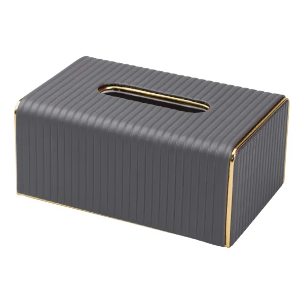 Серветниця з екошкіри 20х13х9 см Сірий - фото 2 Серветниця з екошкіри 20х13х9 см Сірий - фото 2