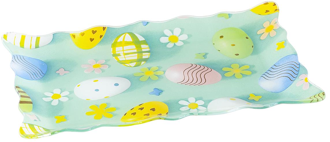 Блюдо прямоугольное стеклянное Viva Easter Eggs 30х20 см (S440512)