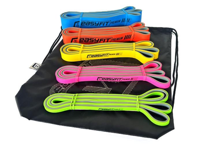 Набір двошарових резинок для підтягування EasyFit Premium EF-2635 2-63 кг 5 шт. - фото 3 Набір двошарових резинок для підтягування EasyFit Premium EF-2635 2-63 кг 5 шт. - фото 3