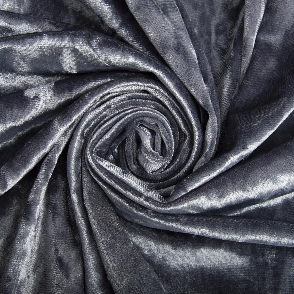 Ткань Бархат Li Темно-серый (23061)