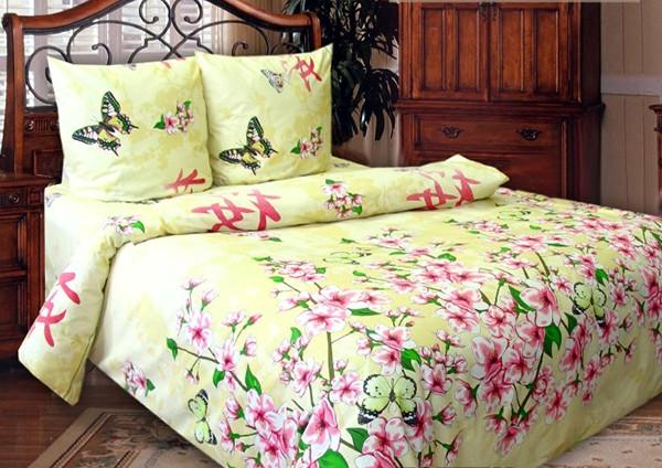 Простирадло Вілена Цвітіння сакури бязь євро 220х220 см