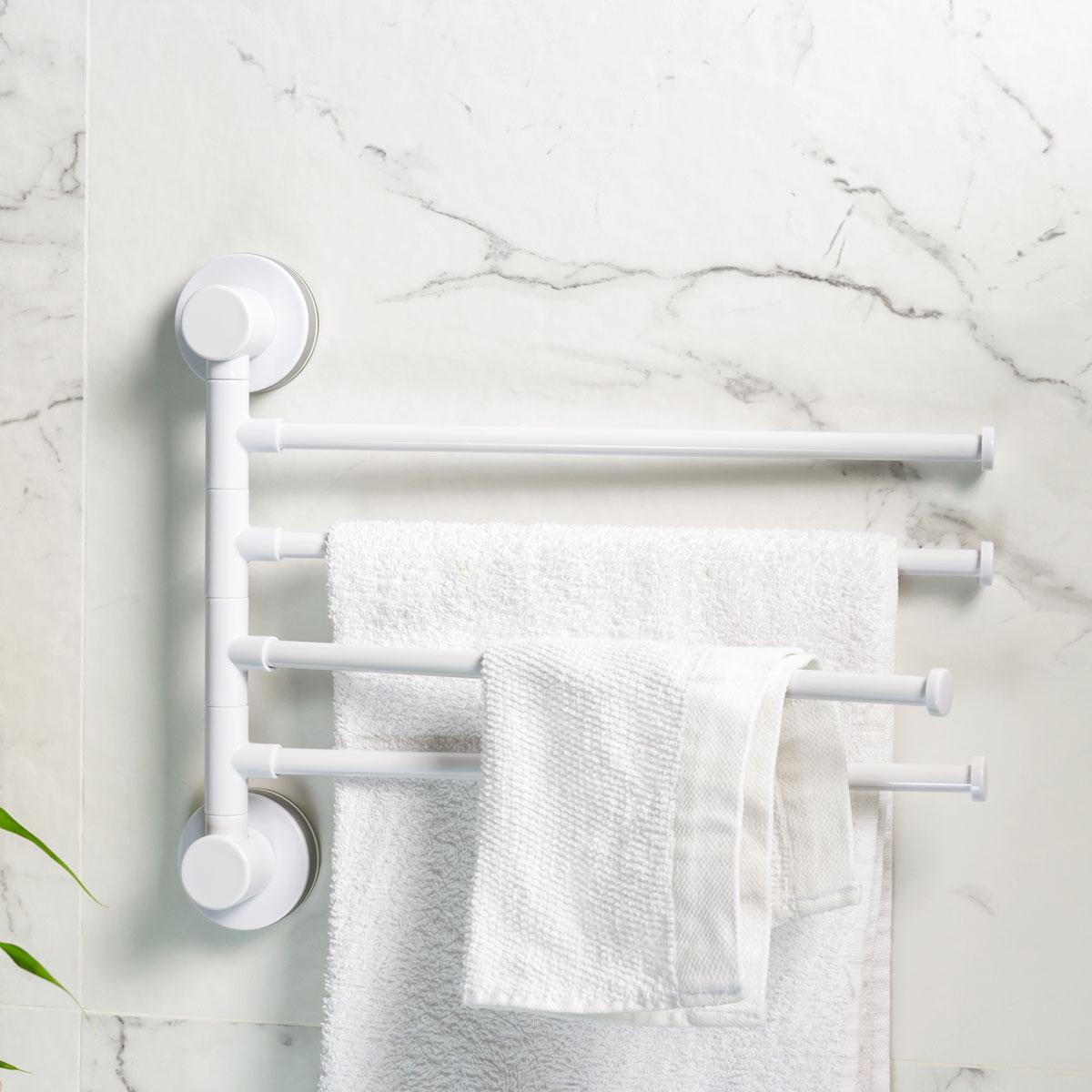 Держатель для полотенец MVM BP-28 white/gray поворотный четверной Белый (211812) - фото 8 Держатель для полотенец MVM BP-28 white/gray поворотный четверной Белый (211812) - фото 8