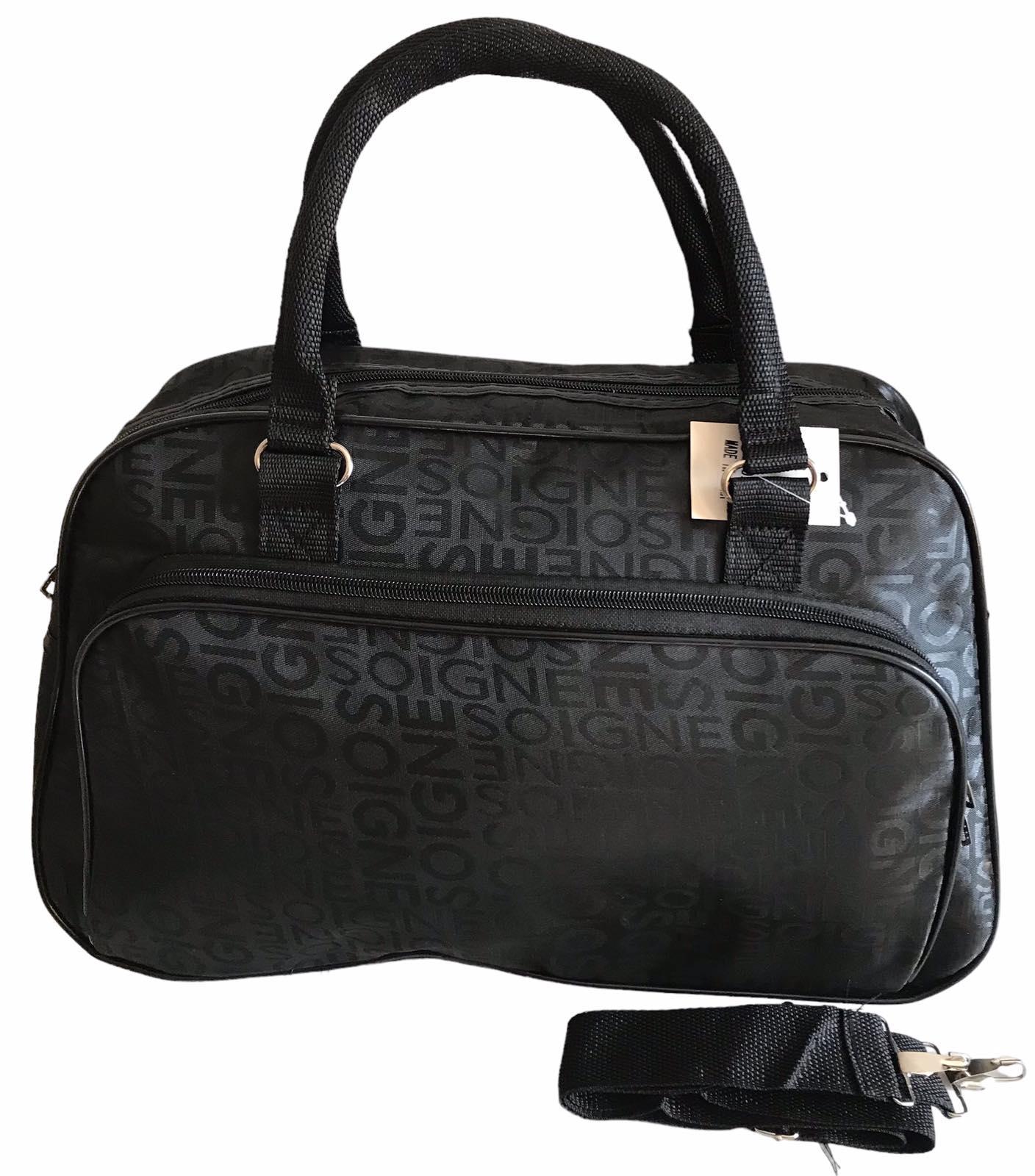 Сумка дорожная ручная кладь с длинным ремнем через плечо Черный (8802BL) - фото 1 Сумка дорожная ручная кладь с длинным ремнем через плечо Черный (8802BL) - фото 1