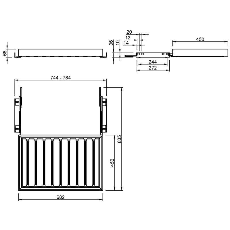 Брючниця центральна Muller ONYX 761-795 мм (62815) - фото 6