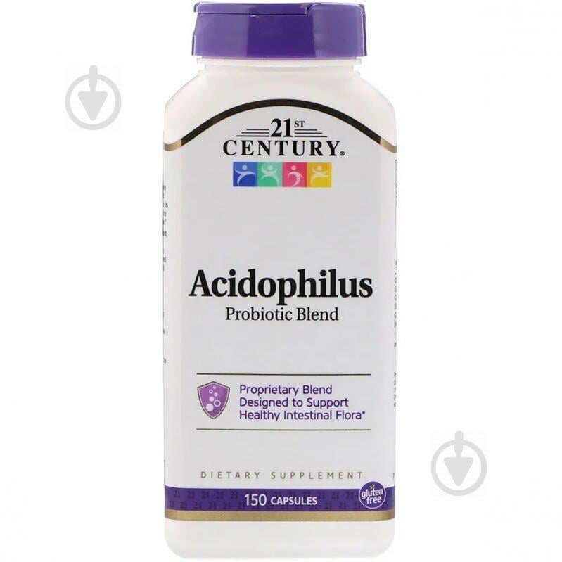 Суміш пробіотиків Acidophilus, 21st Century, 150 капсул