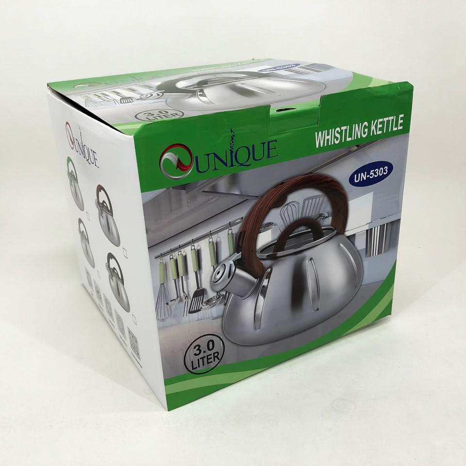 Чайник із свистком Unique UN-5304 3 л Синій (ws56289-3) - фото 5