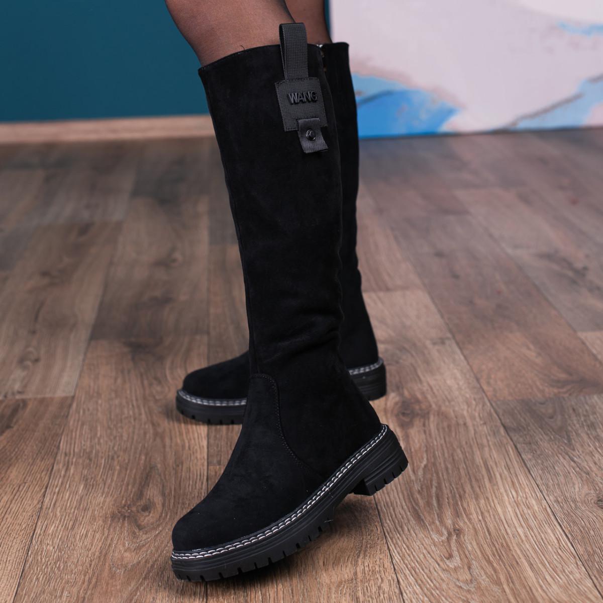 Ботфорти жіночі зимові Fashion р. 39 25 см Чорний (3414) - фото 7 Ботфорти жіночі зимові Fashion р. 39 25 см Чорний (3414) - фото 7