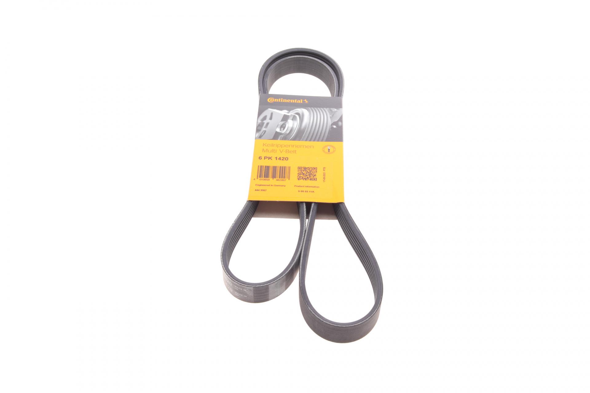 Ремень генератора Continental для Ford Transit Connect 02-13/Focus 99-05/Toyota AVensis 03-12/Corolla 01-07/Renault (6PK1420)