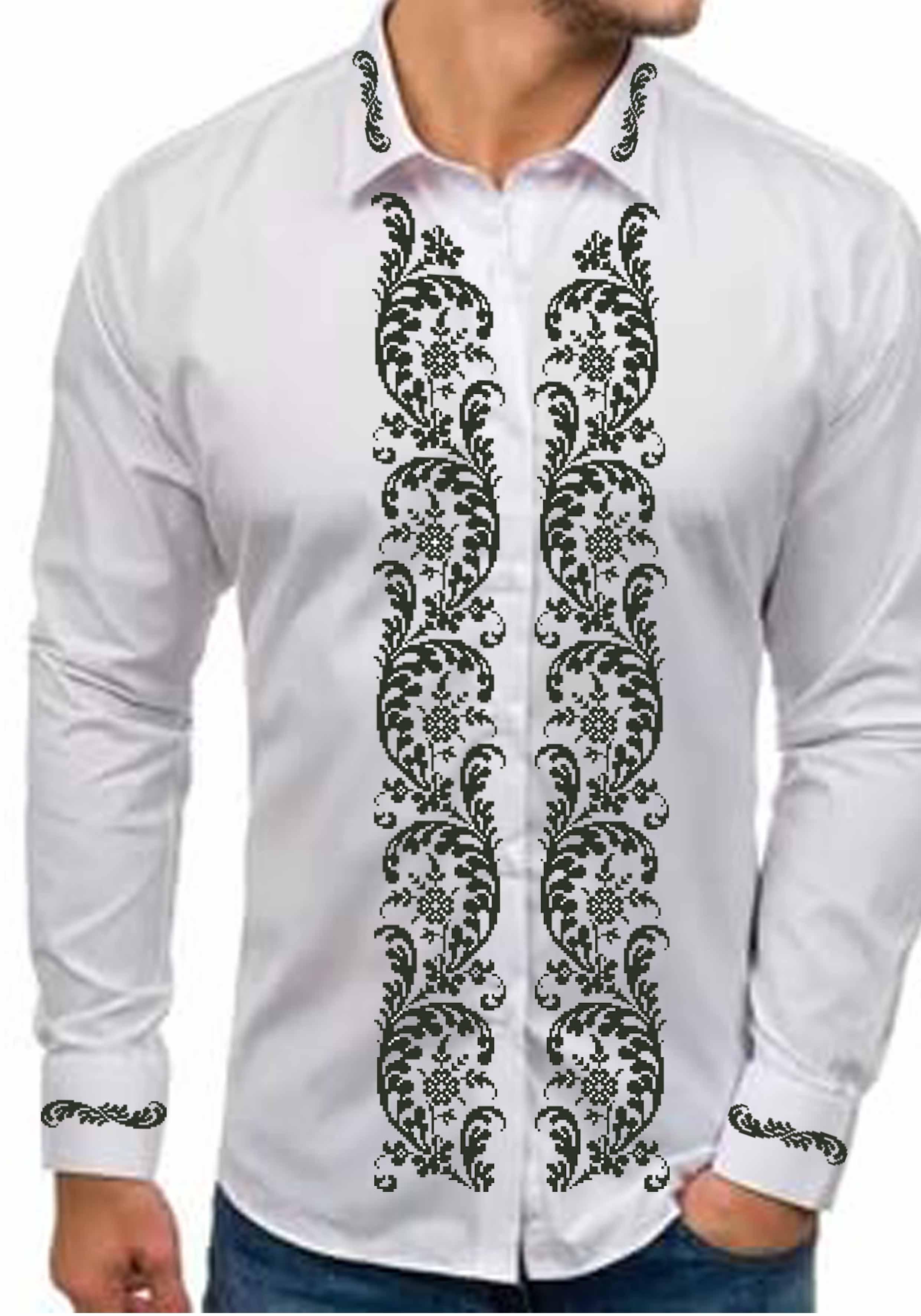 Заготовка для вишивки нитками або бісером сорочка габардин (СЧГ-368) Заготовка для вишивки нитками або бісером сорочка габардин (СЧГ-368)